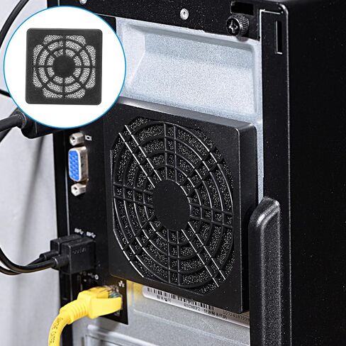 PATIKIL 54mm Computer Fan Filter Grill with Screws, 5 Pack ABS Resin Frame Ventilator Grill Protector Mesh Dustproof Case Cover for Computer, Fan, Black in Saudi Arabia