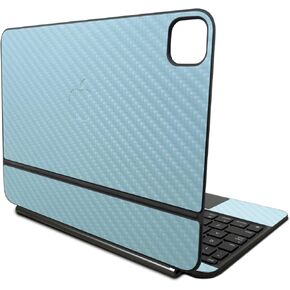 Carbon Fiber Skin Compatible with Apple Magic Keyboard for iPad Pro 11‑inch (M4) 2024 - Solid Baby Blue - Premium 3M Vinyl Protective Decal Cover - Easy to Apply | Crafted in The USA by MightySkins
