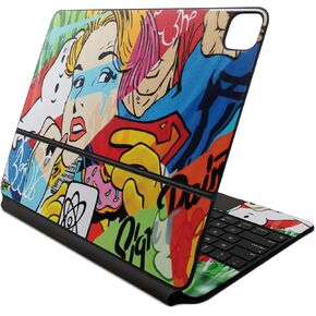 Skin Compatible with Apple Magic Keyboard for iPad Air 13-inch (M2) 2024 - Cartoon Mania - Premium 3M Vinyl Protective Wrap Decal Cover - Easy to Apply | Crafted in The USA by MightySkins