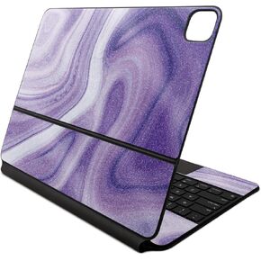 Glossy Glitter Skin Compatible With Apple Magic Keyboard for iPad Air 13-inch (M2) 2024 - Lavendar Acrylic - Premium 3M Vinyl Protective Decal Cover - Easy To Apply | Crafted in the USA by MightySkins