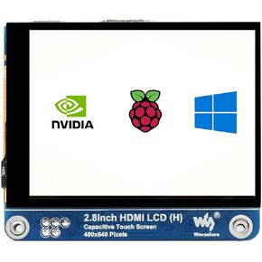 waveshare 3.2inch IPS LCD Display (H) for Raspberry Pi 4B/3B+/3B/2B/Zero/Zero W/Zero WH and Jetson Nano and Windows 11/10/8.1/8/7, 480×800 Pixel, Adjustable Brightness, No Touch