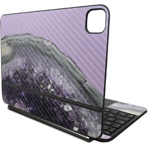Carbon Fiber Skin Compatible with Apple Magic Keyboard for iPad Pro 11‑inch (M4) 2024 - Amethyst Agate - Premium 3M Vinyl Protective Decal Cover - Easy to Apply | Crafted in The USA by MightySkins