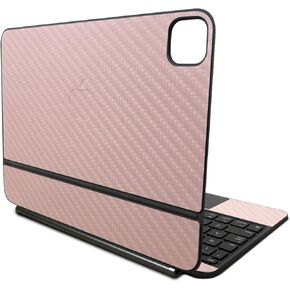 Carbon Fiber Skin Compatible with Apple Magic Keyboard for iPad Pro 11‑inch (M4) 2024 - Solid Blush - Premium 3M Vinyl Protective Wrap Decal Cover - Easy to Apply | Crafted in The USA by MightySkins