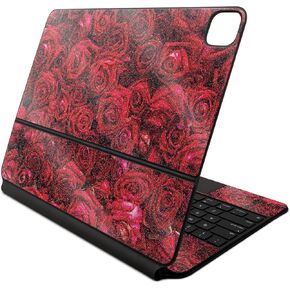 Glossy Glitter Skin Compatible with Apple Magic Keyboard for iPad Air 13-inch (M2) 2024 - Too Many Roses - Premium 3M Vinyl Protective Decal Cover - Easy to Apply | Crafted in The USA by MightySkins