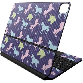 Carbon Fiber Skin Compatible With Apple Magic Keyboard for iPad Air 13-inch (M2) 2024 - Unicorn Dream - Premium 3M Vinyl Protective Wrap Decal Cover - Easy To Apply | Crafted in the USA by MightySkins