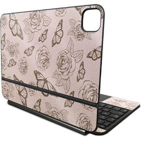 Glossy Glitter Skin Compatible With Apple Magic Keyboard for iPad Pro 11‑inch (M4) 2024 - Butterfly Garden - Premium 3M Vinyl Protective Decal Cover - Easy To Apply | Crafted in the USA by MightySkins