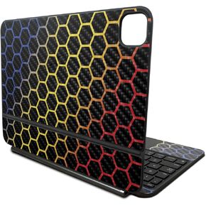 غلاف من ألياف الكربون متوافق مع لوحة مفاتيح Apple Magic Keyboard لجهاز iPad Pro مقاس 11 بوصة (M4) 2024 - قرص العسل الأساسي - غطاء واقٍ من الفينيل 3M ممتاز - سهل الاستخدام | صُنع في الولايات المتحدة الأمريكية بواسطة MightySkins