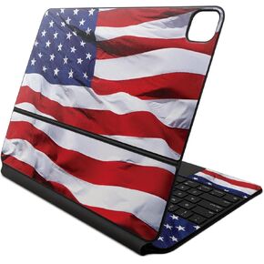 Carbon Fiber Skin Compatible with Apple Magic Keyboard for iPad Air 13-inch (M2) 2024 - Violet Stars - Premium 3M Vinyl Protective Wrap Decal Cover - Easy to Apply | Crafted in The USA by MightySkins