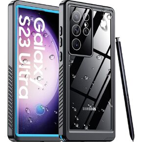 2024 New for Samsung Galaxy S23 Ultra Case Waterproof, [Military Grade Shockproof][Built-in Screen Protector & Glass Camera Protector][IP68 Underwater][Dustproof][Dropproof] Full Body Phone Case 6.8"