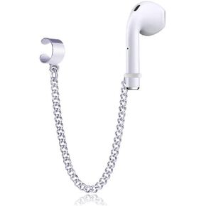 1 Pair Creative Earring Strap Wireless Earphone Holder Connector Unisex Anti-Lost Stainless Steel Earring for AirPods Compatible with 2&1 3/Pro in Saudi Arabia