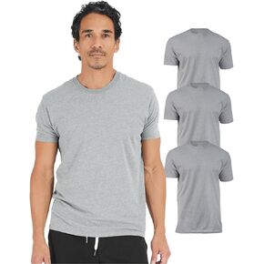 True Classic Men's Short Sleeve Crew Neck T-Shirt, XL, Heather Grey, 3 Pack