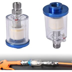 Oil Water Separator Paint Gun Filter Air Dryer Replacement for Air Line Compressor Fitting 1/4 in NPT 90 Psi