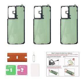 Galaxy S21 Ultra Back Cover Pre-Cut Tape, Back Door Cover Adhesive Double Sided Tape Replacement for Samsung Galaxy S21 Ultra with Tools