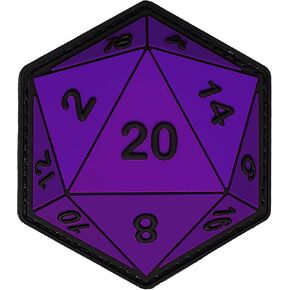 D20 Dice PVC Morale Patch - Funny Morale, Tactical, Military Patch - Patches, Military Patches - Perfect for Your Tactical Military Army Gear, Backpack, Cap, Vest