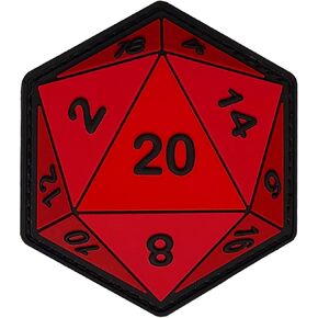 D20 Dice PVC Morale Patch - Funny Morale, Tactical, Military Patch - Patches, Military Patches - Perfect for Your Tactical Military Army Gear, Backpack, Cap, Vest