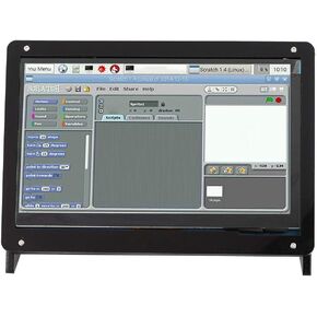 Display Screen Case, Plus Screen Case, Backlit Control Support Raspberry Pi Touch Screen Case Holder with Stand (Plastic Bracket Shell)