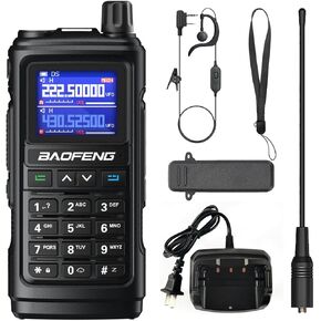 BAOFENG 17M Ham Radio Long Range Two Way Radio Dual Band Walkie Talkie for Adults with 999 Channels, VOX, DTMF, NOAA Weather Receiver, Flashlight, Earpiece, 1800mAh Li-ion Battery, Antenna
