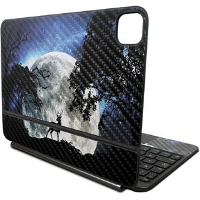Carbon Fiber Skin Compatible with Apple Magic Keyboard for iPad Pro 11‑inch (M4) 2024 - Moonlight Deer - Premium 3M Vinyl Protective Decal Cover - Easy to Apply | Crafted in The USA by MightySkins