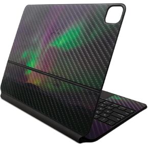 Carbon Fiber Skin Compatible with Apple Magic Keyboard for iPad Air 13-inch (M2) 2024 - Aurora Borealis - Premium 3M Vinyl Protective Decal Cover - Easy to Apply | Crafted in The USA by MightySkins