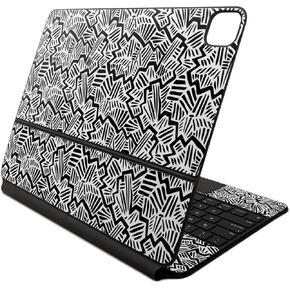 Skin Compatible with Apple Magic Keyboard for iPad Air 13-inch (M2) 2024 - Abstract Black - Premium 3M Vinyl Protective Wrap Decal Cover - Easy to Apply | Crafted in The USA by MightySkins
