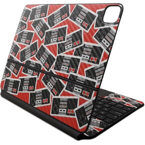 Carbon Fiber Skin Compatible with Apple Magic Keyboard for iPad Air 13-inch (M2) 2024 - Retro Controllers 3-3M Vinyl Protective Decal Cover - Easy to Apply | Crafted in The USA by MightySkins
