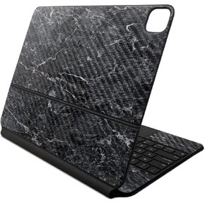 Carbon Fiber Skin Compatible with Apple Magic Keyboard for iPad Air 13-inch (M2) 2024 - Onyx Marble - Premium 3M Vinyl Protective Wrap Decal Cover - Easy to Apply | Crafted in The USA by MightySkins