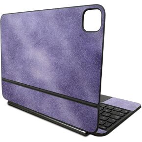 Glossy Glitter Skin Compatible with Apple Magic Keyboard for iPad Pro 11‑inch (M4) 2024 - Purple Airbrush - Premium 3M Vinyl Protective Decal Cover - Easy to Apply | Crafted in The USA by MightySkins