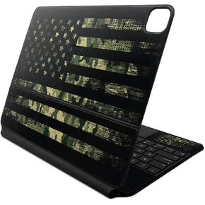 Skin Compatible with Apple Magic Keyboard for iPad Air 13-inch (M2) 2024 - American Camo - Premium 3M Vinyl Protective Wrap Decal Cover - Easy to Apply | Crafted in The USA by MightySkins