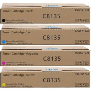 High Yield Xerox AltaLink C8130 C8135 C8145 C8155 C8170 Toner Cartridge Replacement for 006R01746 006R01747 006R01748 006R01749 (Black:59,000 Pages,CYM:21,000 Pages)