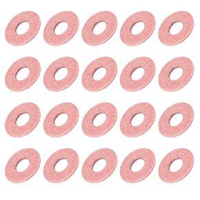Insulating Fiber Washers (4x10x1mm/0.16"x0.39"x0.04") 500Pcs, Fiber Flat Washers Insulated Gaskets - for Motherboard Machine, Light Red