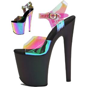 WUXIN H&P Women's 8 Inch Exotic High Heel Sandal Platform Stiletto Pole Dance Shoes