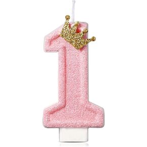 Strawberry Candle Pink Number 1 Candle with Red Strawberry Cute Berry First Birthday Decor for Cake Topper Party Supplies 1st Birthday Strawberry Theme Party, Anniversary