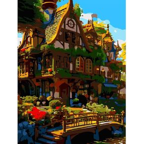 DOMROM Sunflower Paint by Numbers Kit for Adults, Flower Color Paint by Numbers for Adults DIY Oil Painting Art Set for Beginner, Easy Paint by Numbers Kit for Home Wall Decor 12x12inch