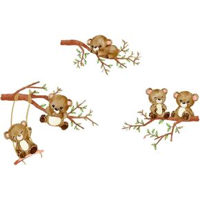 SUPERDANT Funny Sloth Wall Stickers Tropical Plants Flowers Vinyl Decals Palm Leaf Turtle Leaf Sticker for Kids Nursery Bedroom Living Room DIY Art Home Decor Murals