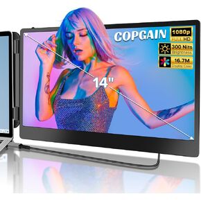 12'' Portable Monitor for Laptop Screen Extender for 13.3'' MacBook, Designed for MacBook Screen Extender FHD 1080P IPS Display Plug and Play P1M