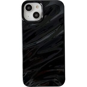 Caseative for iPhone 13 Case,Water Ripple Pattern Curly Wave Shape Soft Compatible with iPhone Case (iPhone 13,Wine Red)