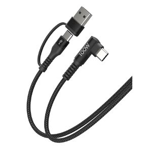 100W High Speed USB C Charger Cable Right Angle, [2-Pack 4ft] USB C to USB C Cable, 90 Degree Type C Braided Charging Cord for iPhone 15, Galaxy UItra S24 S23, MacBook Pro/Air, iPad Pro/Air 4, Pixel