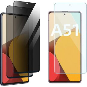【3+1 Pack】 Designed for Samsung Galaxy A12 Privacy Screen Protector【9H Tempered Glass】 Anti-Spy Film,Full Coverage Compatible for A12 4G/5G
