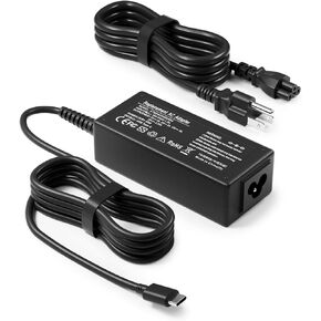 شاحن كمبيوتر محمول USB من النوع C بقوة 45 وات لجهاز HP Lenovo ThinkPad Yoga وDell Latitude Acer Google Asus Samsung School، بديل لمحول التيار المتردد Hp Chromebook X360 14 14A 11 13 Elite X2 in Kuwait