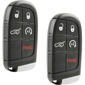 2 Key fits Jeep Compass/Trackhawk/Renegade/Fiat 500L Smart Keyless Entry Remote Key Fob (M3N-40821302)