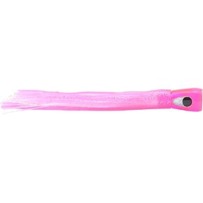 C&H, Alien Lure, Black/Foil Red Vinyl Skirt, Concave Head, Hologram Eye, 7.5 in / 19.0 cm