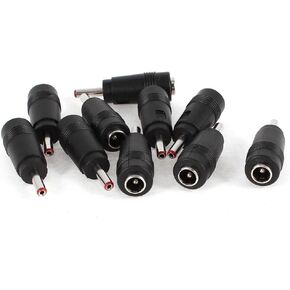uxcell DC Power Adapter 3.5x1.35mm Male to 5.5x2.1mm Female Jack Barrel Connector 10 Pack