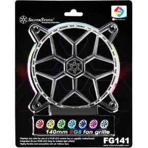 SilverStone Technology SST-FG142 140mm Computer Fan Grill/Guard with Individual Addressable RGB Lighting