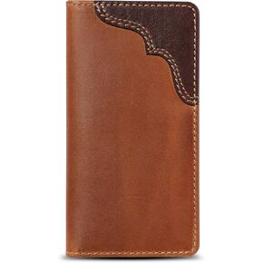 House of Jack Co. JACK Long Bifold Wallet | Natural Grain Cowhide | Rodeo Wallet | Multi-Card Capacity Men's Tall Wallet in Kuwait