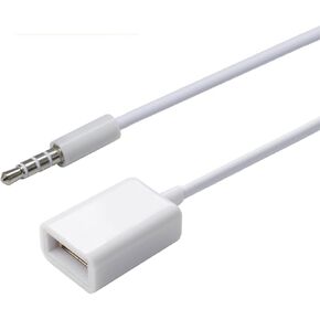 Audio Aux Cable, 3.5mm Male Jack Plug to USB Female AUX Audio Cable Converter Adapter Cord, Suitable for CD Player, Computer, TV, Mobile Phone etc