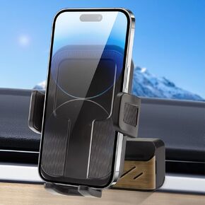2in1 Tesla Model 3 Model Y Phone Mount Holder with Aromatherapy Grid,Air Vent Clip 360° Rotation Cellphone Holder One Press to Release Fits iPhone, Samsung, All Smartphones Car Accessories (ABlack)