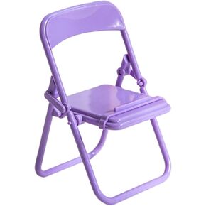 حامل هاتف خلوي صغير محمول باللون الأرجواني قابل للطي على شكل كرسي عالمي بلون الحلوى ومهد متعدد الزوايا لحامل الهاتف المكتبي in Kuwait