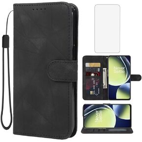 Case for OnePlus Nord N30/OnePlus Nord CE 3 Lite/K11X CPH2515 Wallet Case with Tempered Glass Screen Protector, Leather Flip Credit Card Holder Stand Phone Cover for OnePlus Nord N30 5G Blue