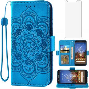 Asuwish Compatible with Google Pixel 3a Wallet Case and Tempered Glass Screen Protector Leather Flip Cover Credit Card Holder Stand Cell Accessories Phone Cases for Pixel3a Pixle a3 Women Men Gray
