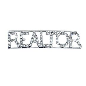 XGATML YuanKanJu from The Heart Realtor Pin Brooch Bling is Embellished with Crystal Rhinestones.Made 1@ a Time.Perfect Way to Advertise or Realtor Thank You Gift